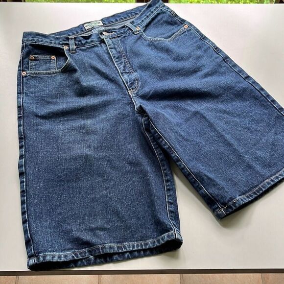 Vintage Guess Y2K 90’s Denim Blue Jean Shorts Men’s 31x12 - Picture 1 of 11